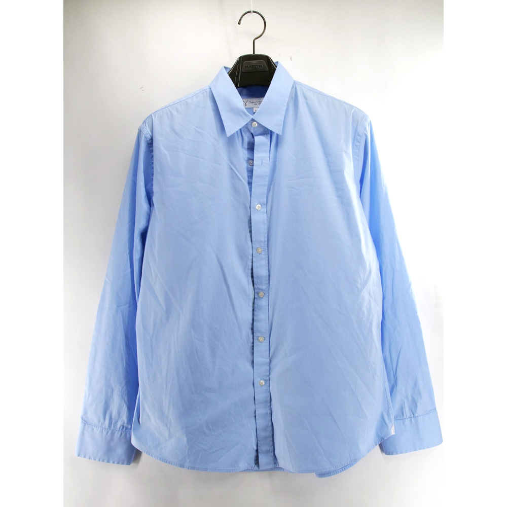 Teddy Stratford Shirt Mens 5 XL Light Blue Cotton Blend Button Up Casual Zip